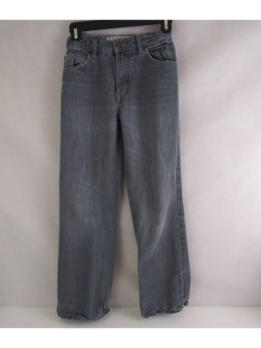 Urban Pipeline Distressed Whiskered Regular Fit Gray Bootcut Jeans Boys Size 14